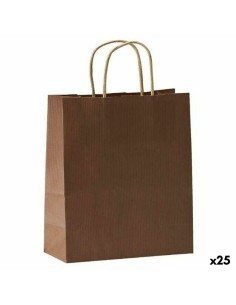 Sacs Fama Brun foncé Avec des poignées 125 g/m² 31 x 11 x 42 cm Rectangulaire (25 Unités)