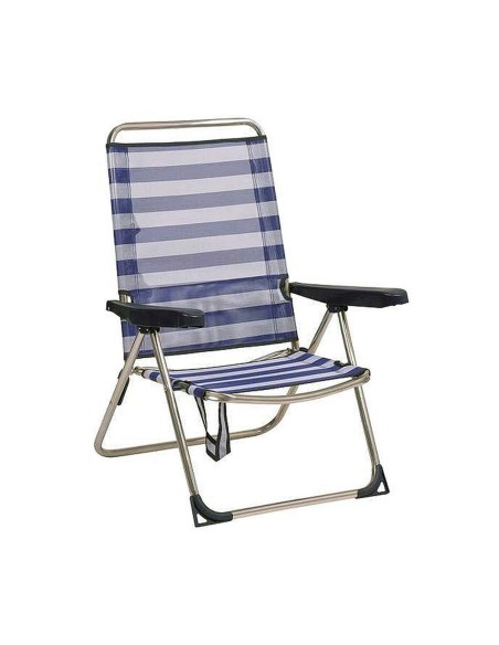 Chaise Pliante Alco Marin Blue marine Blanc Aluminium