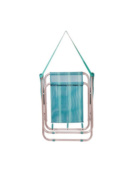 Chaise Pliante Aktive Mediterran Blanc Turquoise 53 x 44 x 76 cm