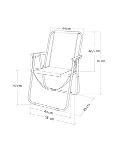 Chaise Pliante Aktive Blanc Blue marine 44 x 45 x 76 cm Marin