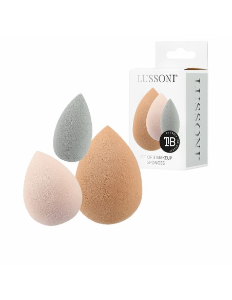 Éponges de maquillage Lussoni Esponjas Lote Multicouleur 3 Pièces