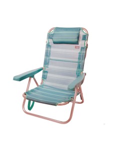 Chaise Pliante Aktive Mediterran Blanc Turquoise 48 x 45,5 x 84 cm 2