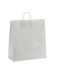 Sac en papier Pincello 46492 Blanc 46 x 16 x 59 cm (25 Unités) 2