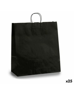 Sac en papier Pincello 46492 Noir 16 x 57,5 x 46 cm 46 x 16 x 59 cm (25 Unités)