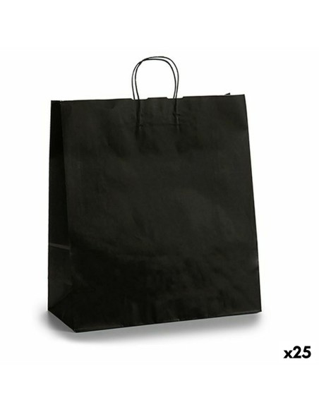 Sac en papier Pincello 46492 Noir 16 x 57,5 x 46 cm 46 x 16 x 59 cm (25 Unités)