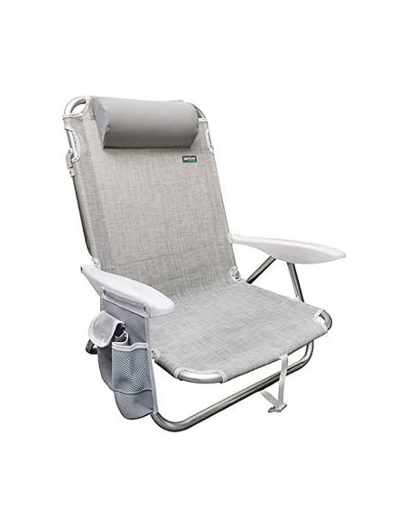 Chaise de Plage Aktive Beige Gris 51 x 45 x 76 cm
