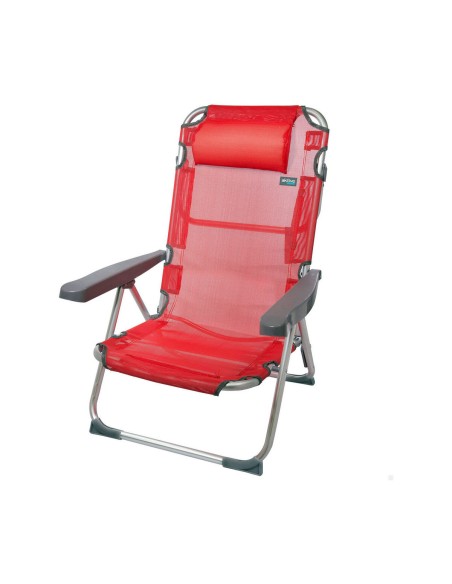 Chaise de Plage Aktive Rouge 48 x 60 x 90 cm