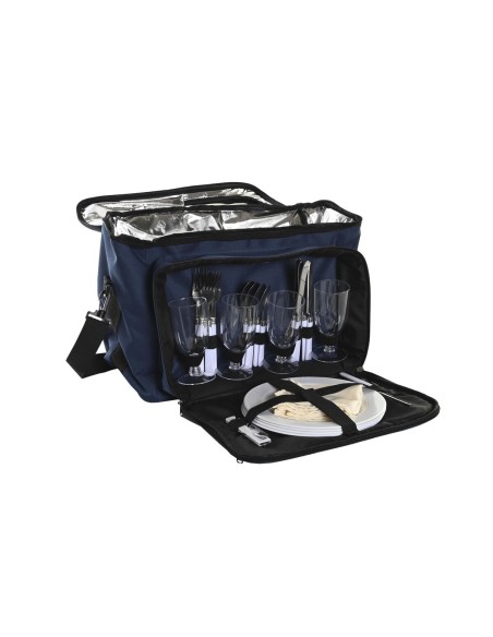 Set de pique-nique DKD Home Decor 43 x 23 x 29 cm Blue marine