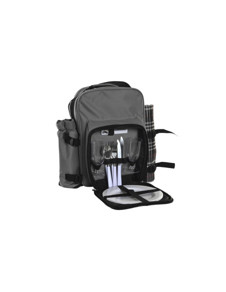 Set de pique-nique DKD Home Decor 28,5 x 20 x 39 cm Gris foncé
