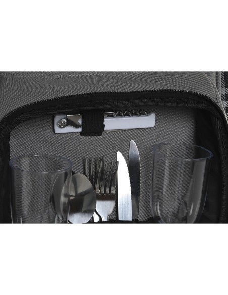 Set de pique-nique DKD Home Decor 28,5 x 20 x 39 cm Gris foncé