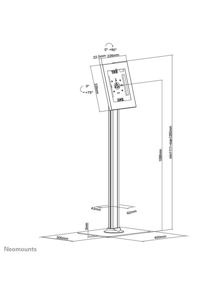 Support de tablette Neomounts FL15-650WH1 Blanc
