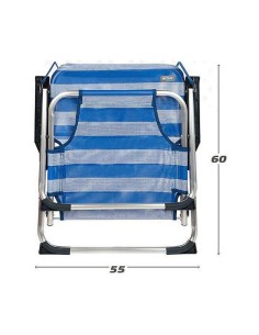 Chaise Pliante Aktive Blanc Blue marine 55 x 35 x 72 cm 44 x 35 x 72 cm 2