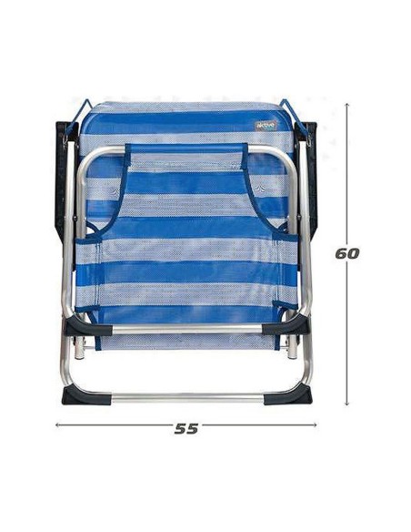 Chaise Pliante Aktive Blanc Blue marine 55 x 35 x 72 cm 44 x 35 x 72 cm