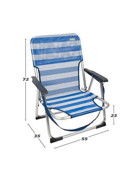 Chaise Pliante Aktive Blanc Blue marine 55 x 35 x 72 cm 44 x 35 x 72 cm