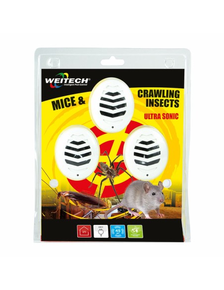 Répulsif antiparasitaire Weitech Ultrasonique (3 Unités)