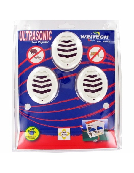 Répulsif antiparasitaire Weitech Ultrasonique (3 Unités)