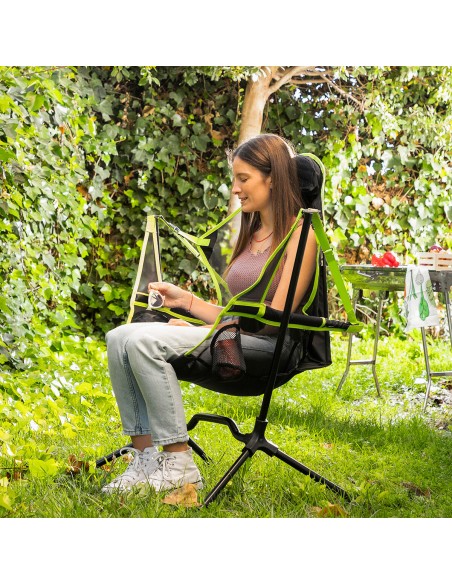 Chaise Pliable de Camping à Bascule Kamprock InnovaGoods
