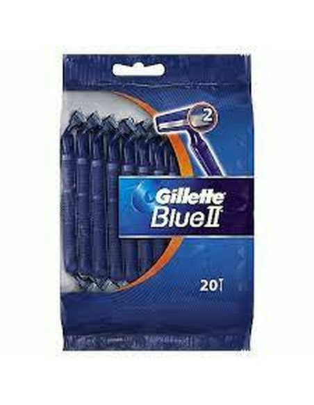 Rasoirs Jetables Gillette Blue II 20 Unités