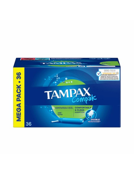 Tampons Super Tampax Compak 36 Unités