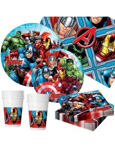 Set d'articles de fête The Avengers 89 Pièces