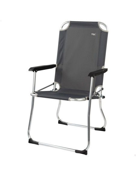 Chaise de camping pliante Aktive Gris foncé 45 x 91 x 47 cm (6 Unités)