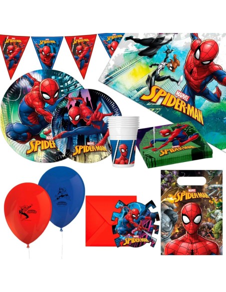 Set d'articles de fête Spider-Man 66 Pièces