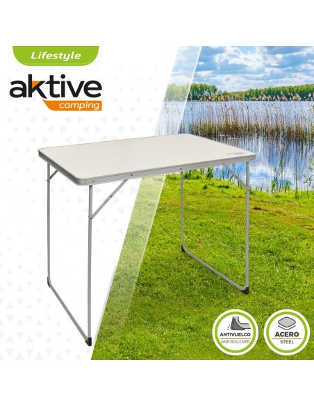 Table Piable Aktive Blanc 80 x 70 x 60 cm (4 Unités)