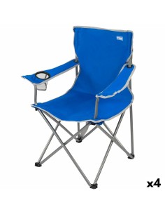 Chaise de camping pliante Aktive Bleu 45 x 82 x 47 cm (4 Unités)