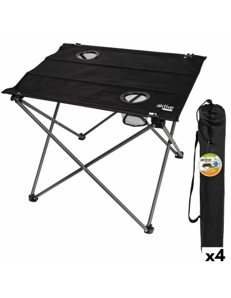 Table Piable Aktive Noir Textile 61 x 51 x 50 cm (4 Unités)