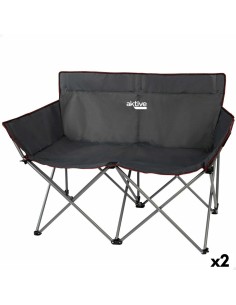 Canapé deux places Aktive Noir Pliable 107 x 88 x 63 cm (2 Unités)