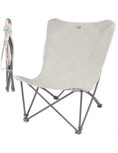 Chaise de camping pliante Aktive Beige 78 x 90 x 76 cm (4 Unités) 2