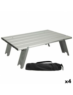 Table Piable Aktive Argenté Aluminium 40 x 13 x 28,5 cm (4 Unités)