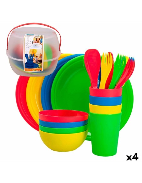 Set de pique-nique Aktive 22,5 x 1,5 x 22,5 cm polypropylène (4 Unités)