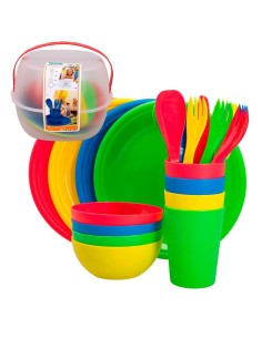 Set de pique-nique Aktive 22,5 x 1,5 x 22,5 cm polypropylène (4 Unités) 2