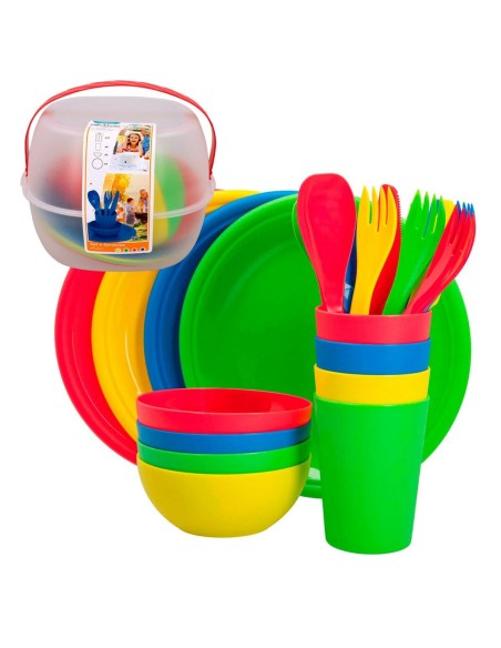 Set de pique-nique Aktive 22,5 x 1,5 x 22,5 cm polypropylène (4 Unités)