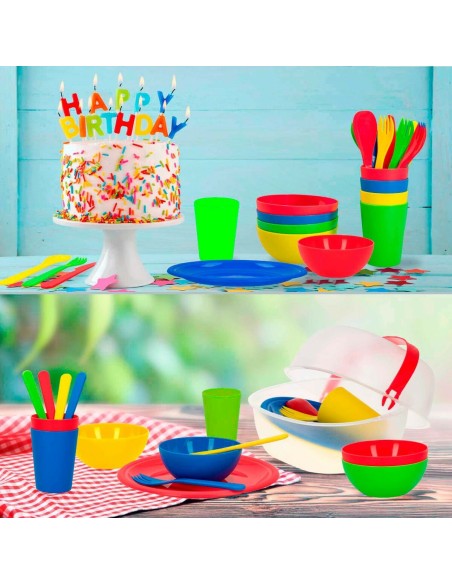 Set de pique-nique Aktive 22,5 x 1,5 x 22,5 cm polypropylène (4 Unités)