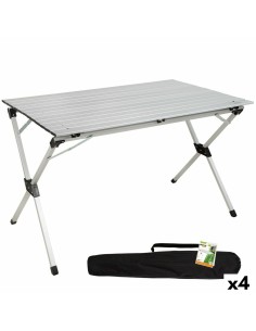 Table Piable Aktive Argenté Aluminium 110 x 70 x 70 cm (4 Unités)