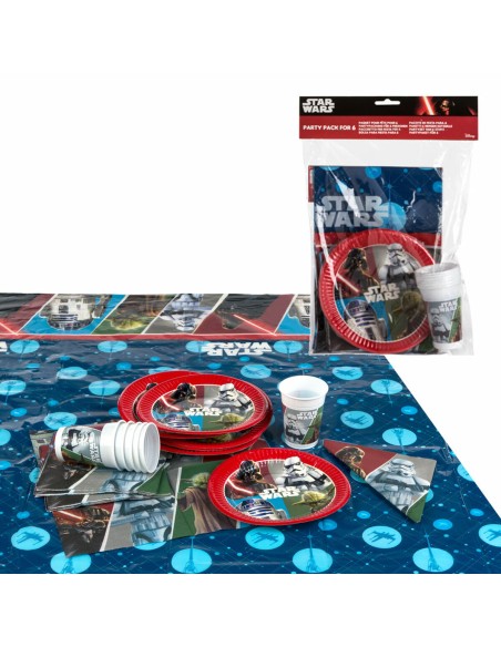 Set d'articles de fête Star Wars (6 Unités)