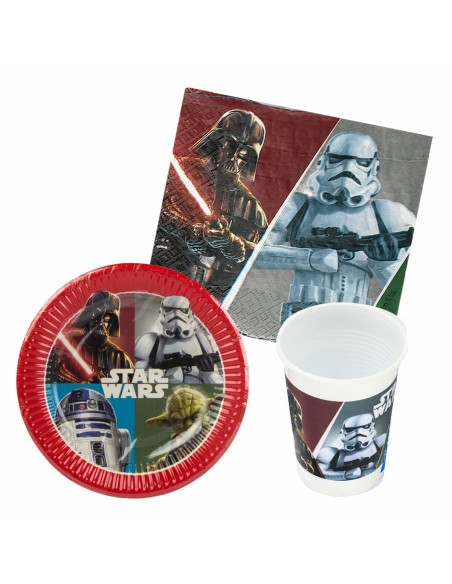 Set d'articles de fête Star Wars (6 Unités)