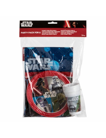 Set d'articles de fête Star Wars (6 Unités)