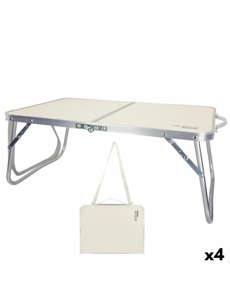 Table Piable Aktive Crème 60 x 25 x 40 cm (4 Unités)