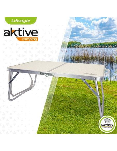 Table Piable Aktive Crème 60 x 25 x 40 cm (4 Unités)
