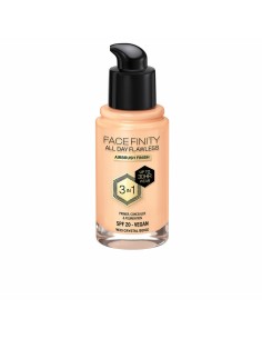Base de Maquillage Crémeuse Max Factor Face Finity All Day Flawless 3-en-1 Spf 20 Nº W33 Crystal beige 30 ml