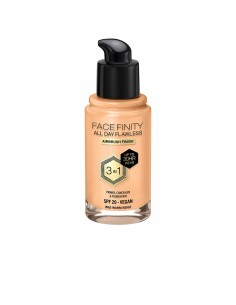 Base de Maquillage Crémeuse Max Factor Face Finity All Day Flawless 3-en-1 Spf 20 Nº W62 Warm beige 30 ml