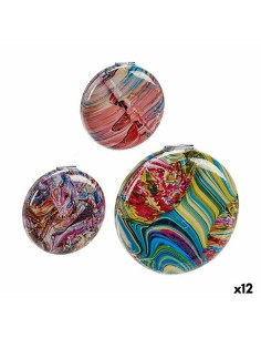 Miroir de Poche Verre Plastique 8 x 2,4 x 8 cm (12 Unités)