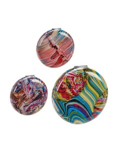 Miroir de Poche Verre Plastique 8 x 2,4 x 8 cm (12 Unités) 2