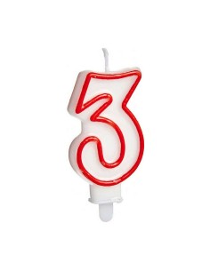 Bougie Anniversaire Numéro 3 (12 Unités) 2