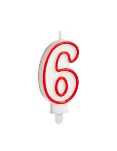 Bougie Anniversaire Numéro 6 (12 Unités) 2