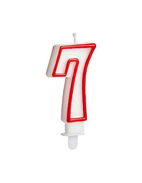 Bougie Anniversaire Numéro 7 (12 Unités)