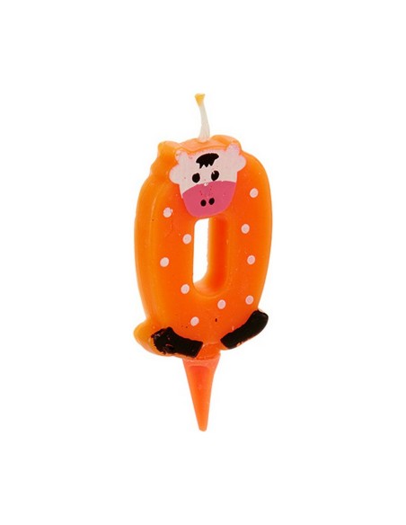 Bougie Anniversaire animaux Numéro 0 (12 Unités)